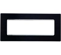 ETTROIT Placca In Alluminio Serie Solar 6P Colore Nero Compatibile Con Bticino M