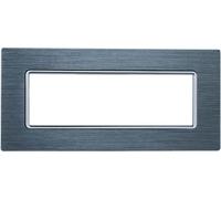ETTROIT Placca In Alluminio Serie Solar 6P Colore Silver Compatibile Con Bticino