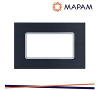 PLACCA ALLUMINIO 6004LL-1 T2 4P NERO - 023754