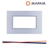 PLACCA ALLUMINIO 6004LL-3 T2 4P SILVER - 023756