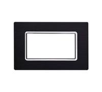 Placca Alluminio Metallo Space Compatibile Living Light Satinato Spazzolato