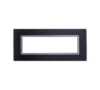 ETTROIT Placca In Alluminio Serie Space 7P Colore Nero Compatibile Con Bticino L