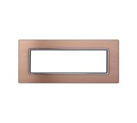 Placca Alluminio Serie Space Compatibile a Bticino Living NERO ORO SILVER 3/4/7P