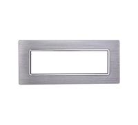 ETTROIT Placca In Alluminio Serie Space 7P Colore Silver Lucido Compatibile Con