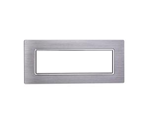 Placca Alluminio Serie Space Compatibile a Bticino Living NERO ORO SILVER 3/4/7P