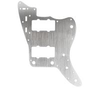 Placca anti-graffio per chitarra elettrica, placca protettiva in lega di alluminio anti-graffio con 13 fori, placca protettiva con finitura anodizzata per Jazzmaster e Squier (Argento ossidato)