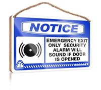 Placca aperta e chiusa/targa in legno e decorazione da toletta, decorazione da parete per casa colonica, decorazione per la stanza in stile retrò, avviso di uscita di emergenza, allarme di sicurezza