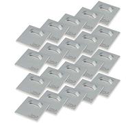 Placca autoadesiva 4,5 x 4,5 cm con occhiello, gancio per specchio, lamiera per appendere, lamiera adesiva, gancio per dibond, 20 pezzi