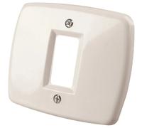 Placca autoportante a 1 foro serie Basic per scatole tonde Ø 60 mm avorio Avorio