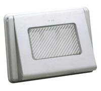 Placca autoportante con sportello IP55 per Cassetta da Parete 3 Posti col.Bianco