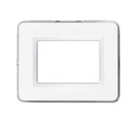 Placca Ave 44P03B "Personal 44" 3 Moduli Bianco Lucido Ral 9010