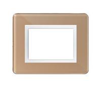 Placca Ave 44P03Bel"Personal 44" 3 Moduli Beige Lucido
