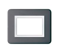Placca Ave 44P03Grl "Personal 44" 3 Moduli Grigio Scuro Lucido