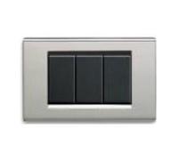 Placca Ave In Metallo 45P93Nc "Zama 45" 3 Moduli Nichel