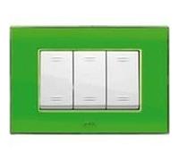 Placca Ave In Tecnopolimero 45Ps03Mtb "Spring" Menta Brillante 3 Moduli