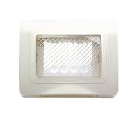 Placca Ave Ip55 Ral9010 Con Membrana 3 Moduli 44Sp03B