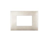 PLACCA AVE SERIE YOUNG44 4 MODULI COLORE BEIGE SPAZZOLATO COD. 44PJ04BEG/3D
