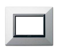 Placca Ave Sistema 44 44P93Ao "Zama 44" 3 Moduli Argento Opaco