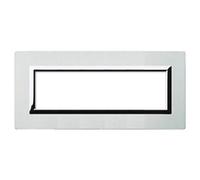 Placca Ave Sistema 44 44Pa3Als "Vera 44" Alluminio 7 Moduli Naturale Spazzolato