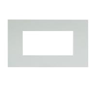 Placca Ave sistema 44 Smart Easy tecnopolimero 4 moduli bianco whitek 44PSME4BO