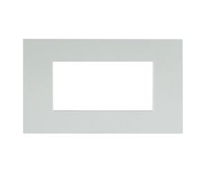 Placca Ave sistema 44 Smart Easy tecnopolimero 4 moduli bianco whitek 44PSME4BO