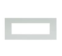 Placca Ave sistema 44 Smart Easy tecnopolimero 7 moduli bianco whitek 44PSME7BO