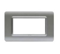 Placca Ave SISTEMA 44 Tecnopolimero argento opaco 4 posti 44PY04AO