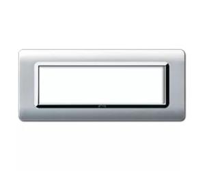 Placca Ave "Tecnopolimero 44" 7 Moduli Alluminio Naturale 44Py07Als