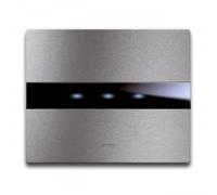Placca Ave Touch in alluminio 3 moduli