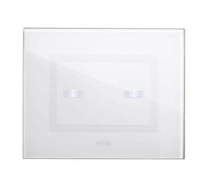 Placca Ave Touch in vetro 3 moduli Per 2 comandi a scomparsa colore Bianco finitura lucida 44PVTC02B