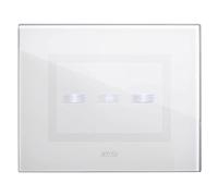 AVE 44PVTC3BL PLACCA VERATOUCH BIANCA 3 COMANDI VETRO SERIE 44 TOUCH