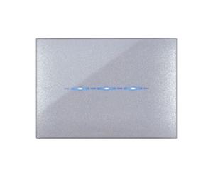 Placca Ave YOUNGTOUCH colore grigio metallizzato touch 3 posti 44PJTC3GM