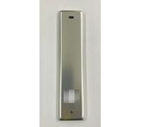 Placca Avvolgibile tapparella copri avvolgitore mostrina per porte finestre-Balconi mm.200x48 spess.1 mm.finitura cromo satinata F1