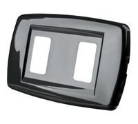 Placca "Basic" a 2 fori tecnopolimero colore antracite Antracite