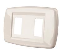 Placca "Basic" a 2 fori tecnopolimero colore avorio Avorio