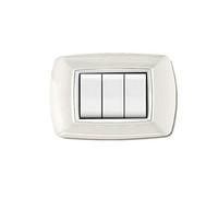 PLACCA BIANCA 3 FORI ELETTROCANALI MY LIFE COMPATIBILE LIVING TICINO ECL2983TWH