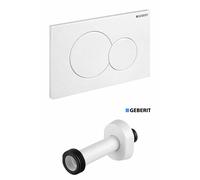 PLACCA BIANCA DOPPIO SCARICO E CANOTTO PER CASSETTA INCASSO GEBERIT SIGMA 8