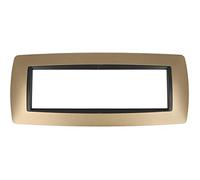 Placca Bombe 7M 7 Moduli Posti Compatibile Con Bticino Living International Per Scatola 507 (Bronzo)