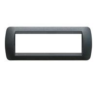 Placca Bticino Living Int. 7 Posti Acciaio Scuro BTICINO L4807PA