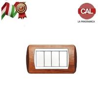 PLACCA BTICINO LIVING LIGHT IN VERO LEGNO MASSELLO COMPATIBILE MOSTRINA