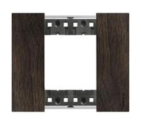 Placca Bticino Living Now 2 moduli colore legno noce KA4802LG