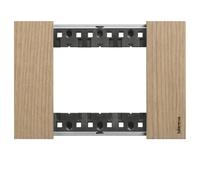 Placca Bticino Living Now 3 moduli colore legno rovere KA4803LM