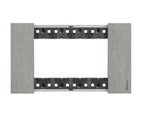 Placca Bticino Living Now 4 Moduli colore Acciaio KA4804ZG