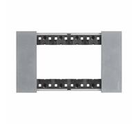 Placca Bticino Living Now 4 Moduli colore Moon KA4804NW