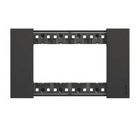 Placca Bticino Living Now 4 moduli colore nero KA4804KG