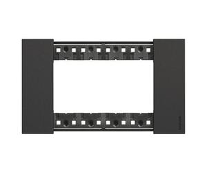 Placca Bticino Living Now 4 moduli colore nero KA4804KG