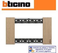 Bticino PLACCA 4 POSTI ROVERE BTICINO LIVING NOW KA4804LM