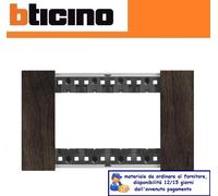 Placca Bticino Living Now 4 moduli colore legno noce KA4804LG
