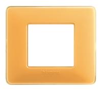 Placca Bticino Matix 2 moduli ambra AM4802CAB