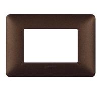 Placca Bticino Matix 3 moduli marrone caffè AM4803TGG